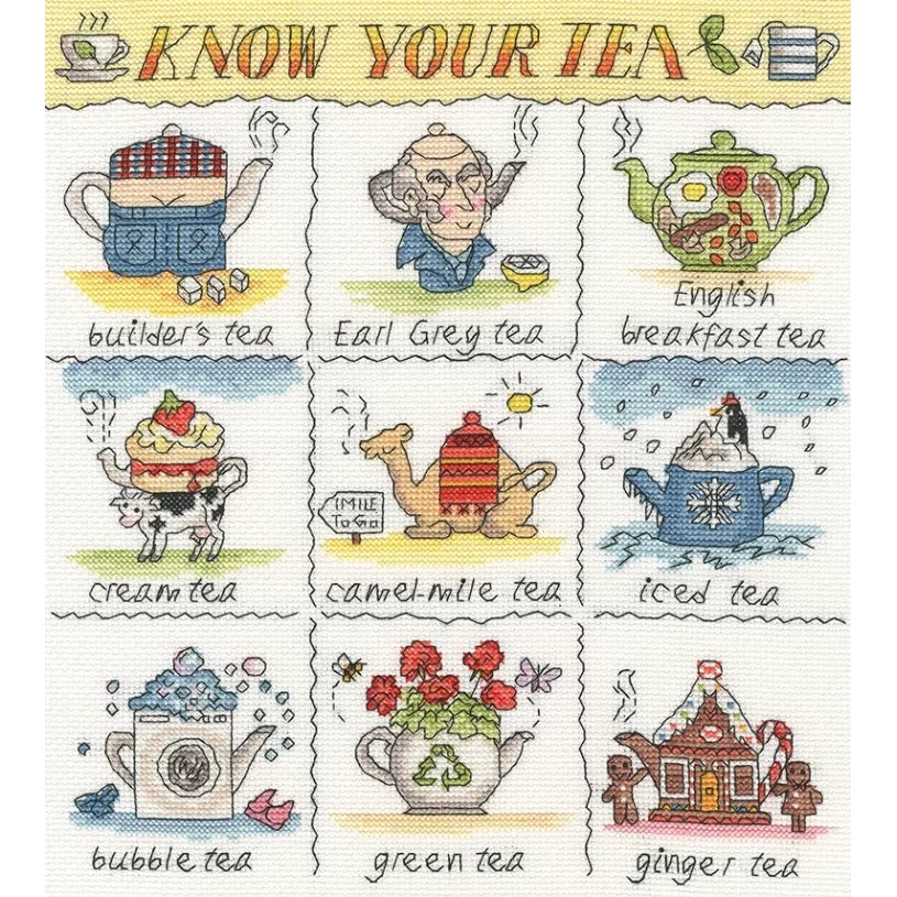 Know Your Tea - Bothy Threads Cross Stitch Kit