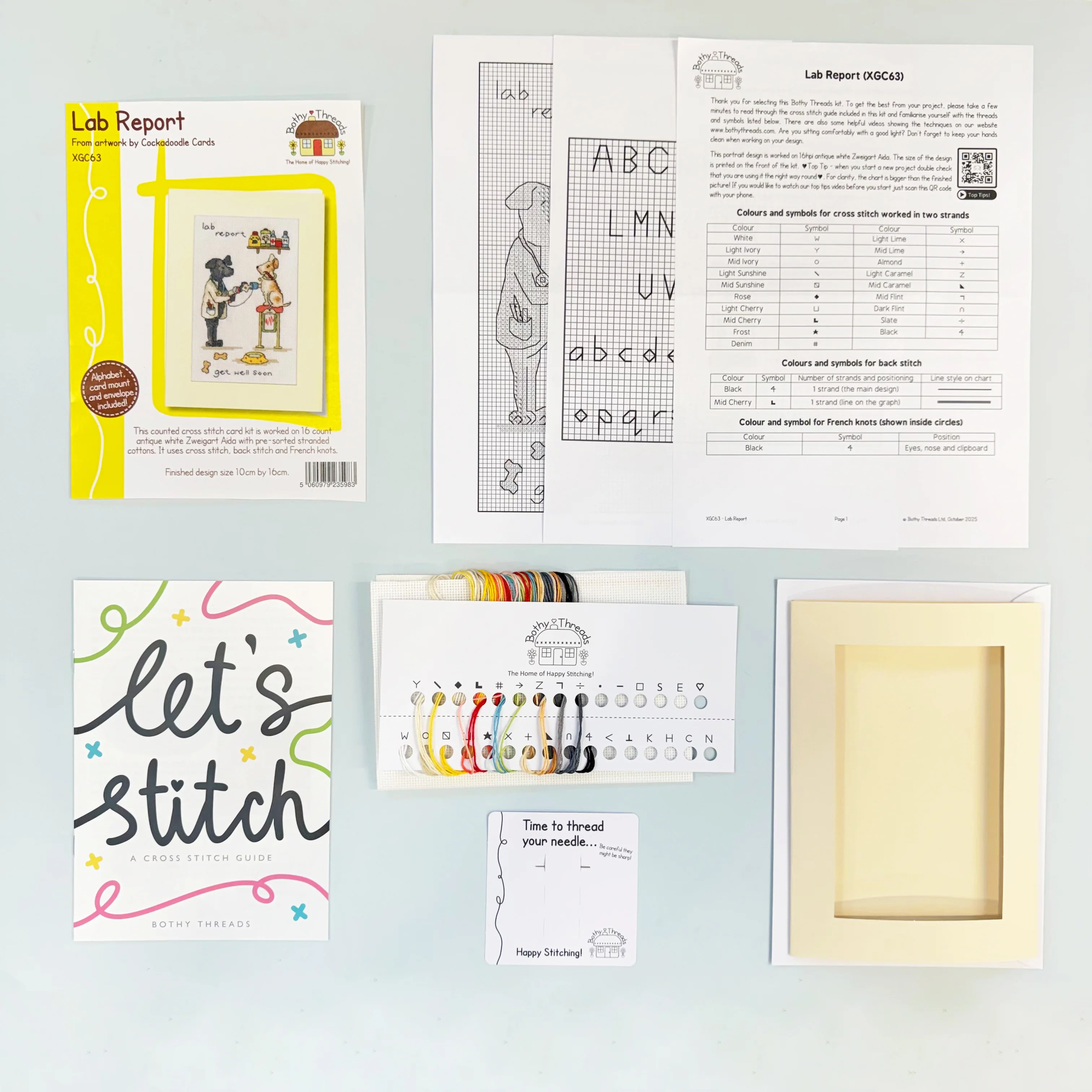 Lab Report - Bothy Threads Greeting Card Cross Stitch Kit - Image 2