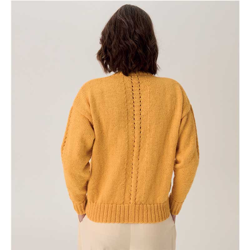 Lacewing Sleeve Cardigan in Sirdar Loveful Bio Blend Dk - 10912 - Image 3