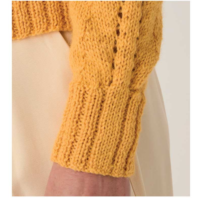Lacewing Sleeve Cardigan in Sirdar Loveful Bio Blend Dk - 10912 - Image 4