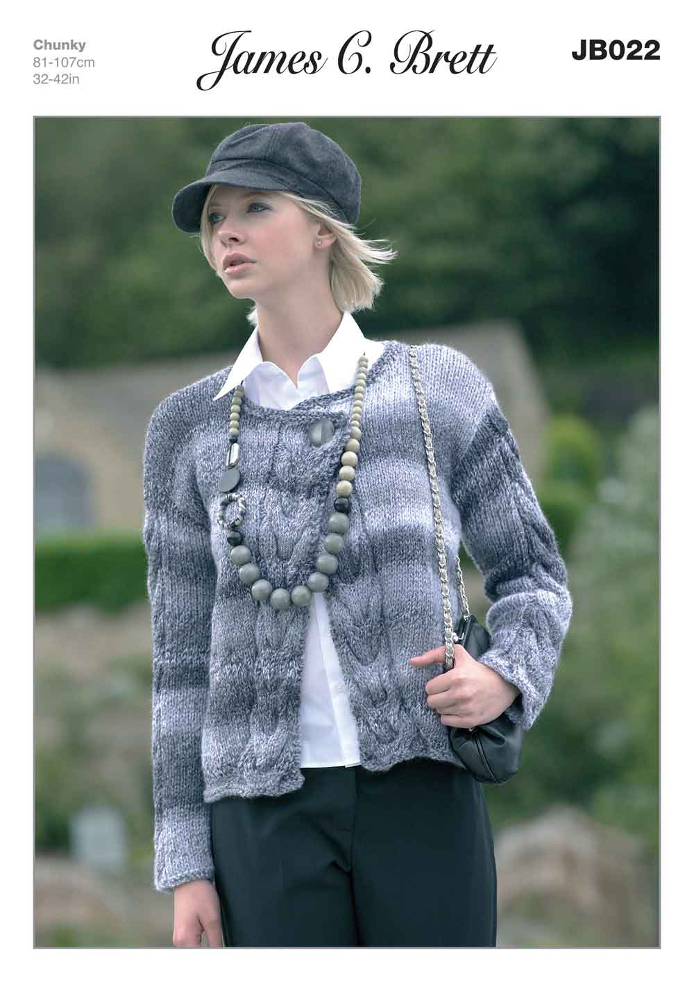 Ladies Cardigan in James C Brett Marble Chunky