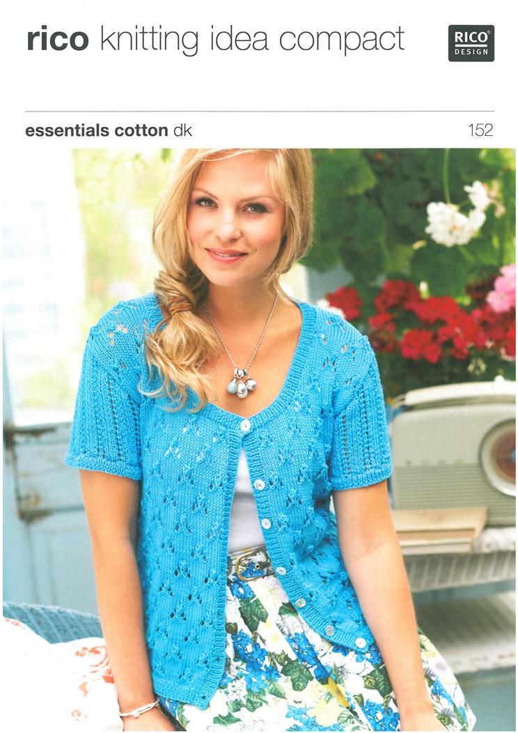 Ladies Lace Cardigans in Rico Essentials Cotton Dk (152)