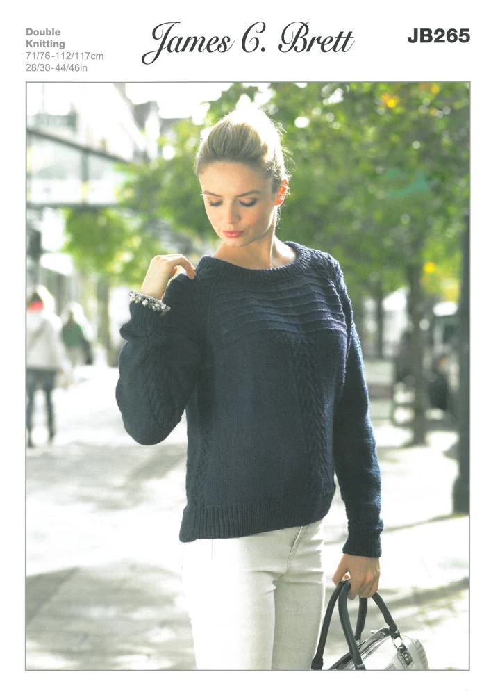 Ladies Sweater in James C Brett DK with Merino
