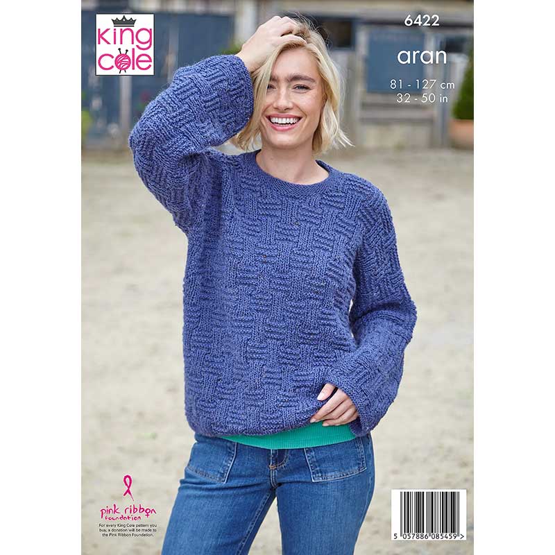 Ladies’ Sweaters knitted in King Cole Homespun Aran - Image 3