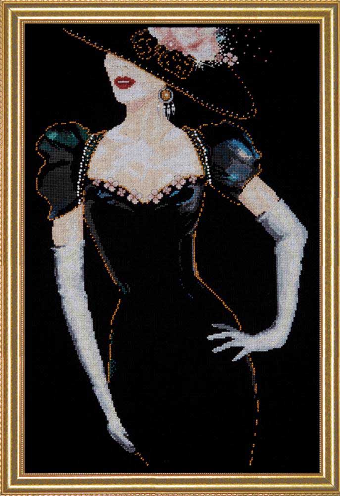 Lady in Black Counted Cross Stitch Kit