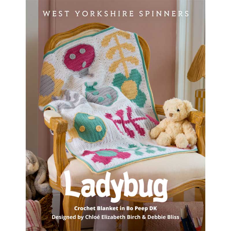 Ladybug Crocheted Blanket in West Yorkshire Spinners Bo Peep Dk