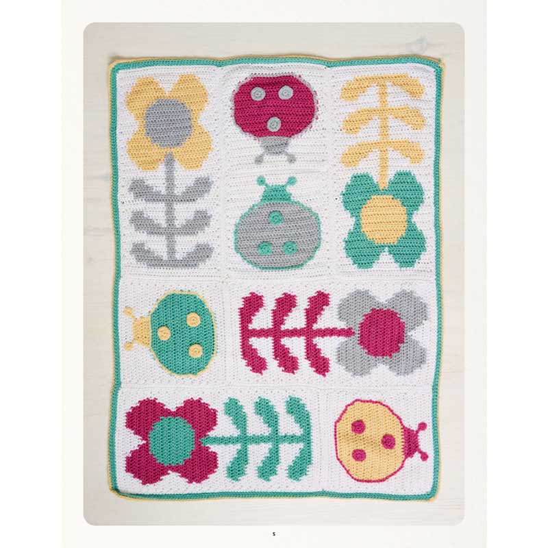 Ladybug Crocheted Blanket in West Yorkshire Spinners Bo Peep Dk - Image 3