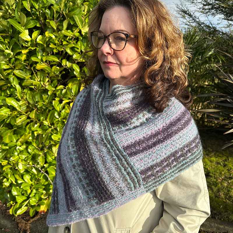 Lampas MAL - Blue Mist - by Lisa Richardson in Rowan Fine Tweed Haze Dk - Image 2