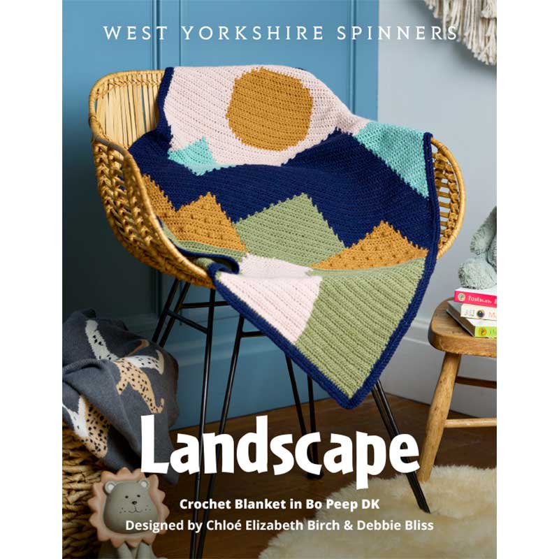 Landscape Crocheted Blanket in West Yorkshire Spinners Bo Peep Dk - Digital Version