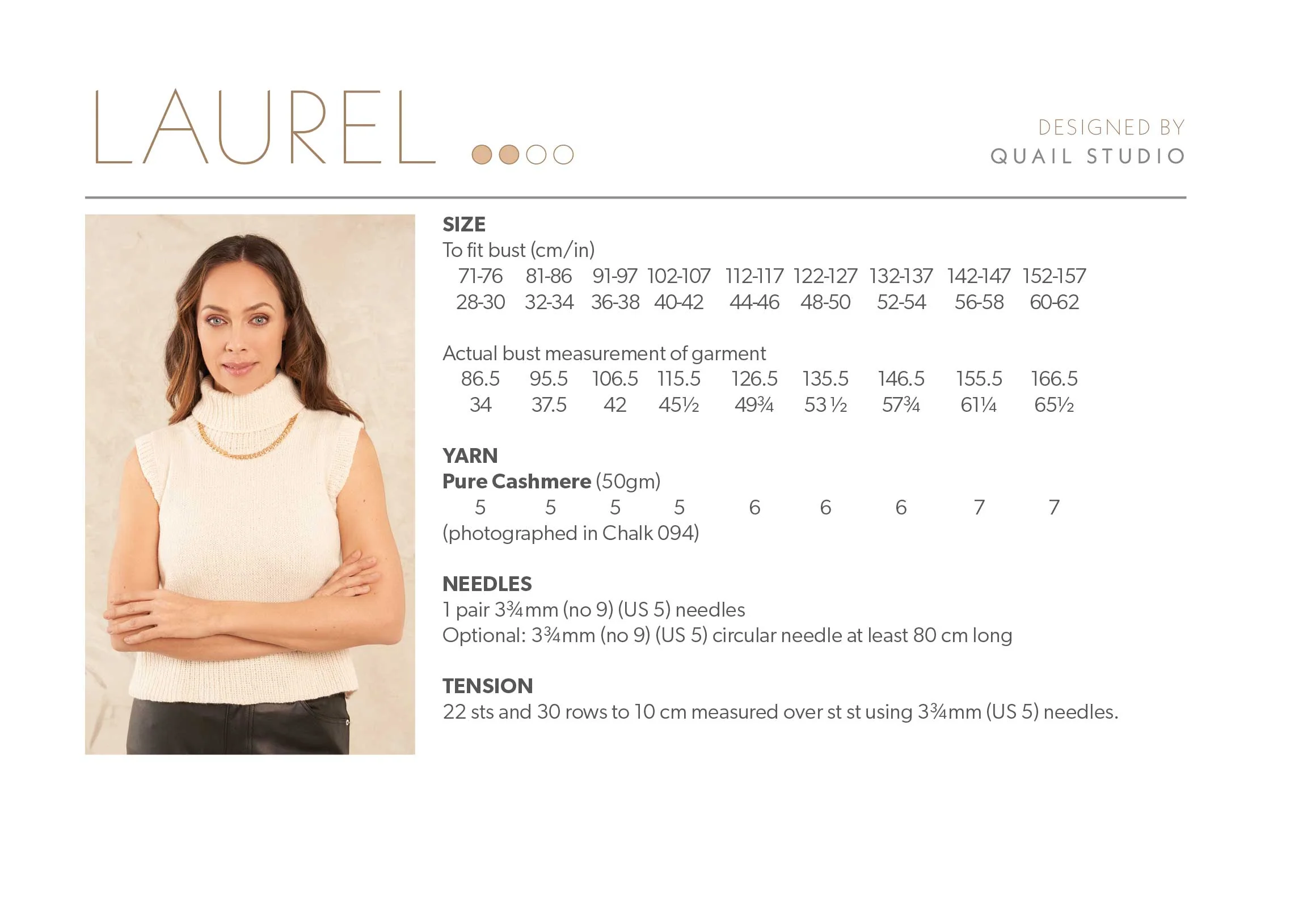 Laurel Vest in Rowan Pure Cashmere - Digital Version RTP002-0006 - Image 2