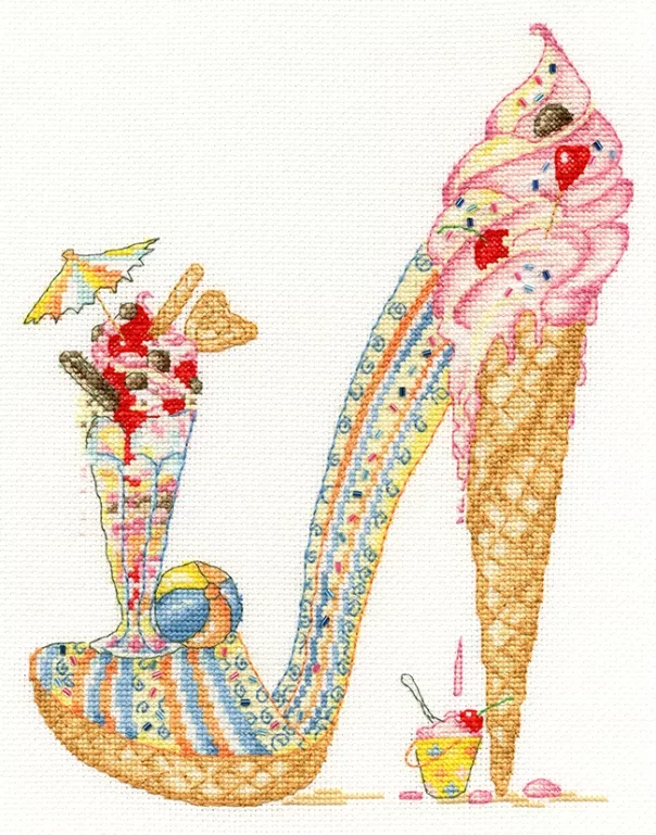 Lazy Sundae- Cross Stitch Kit