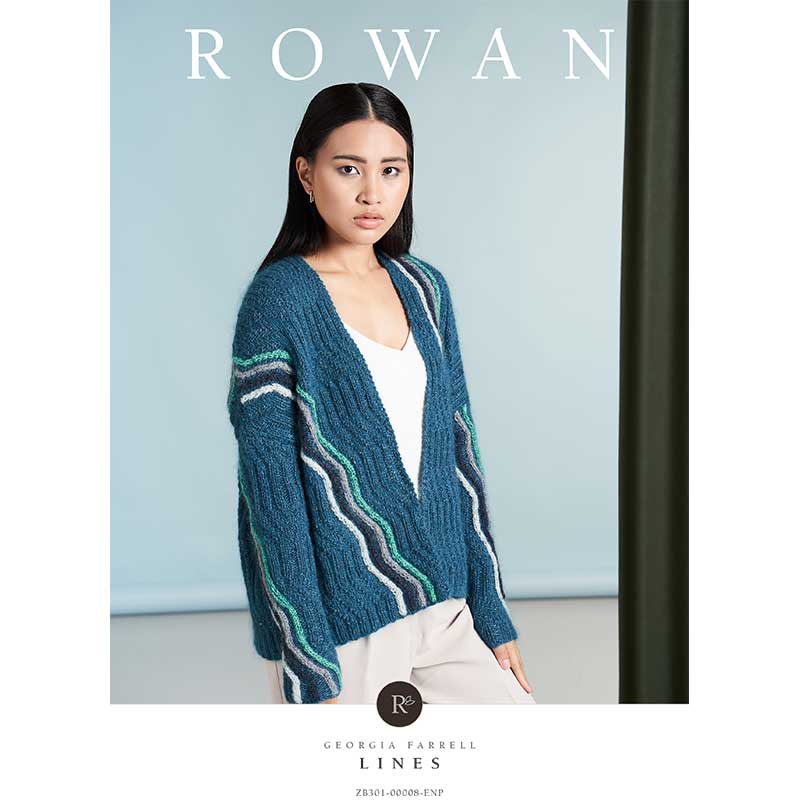 Lines Cardigan in Rowan Felted Tweed Dk and Kidsilk Haze - Digital Version