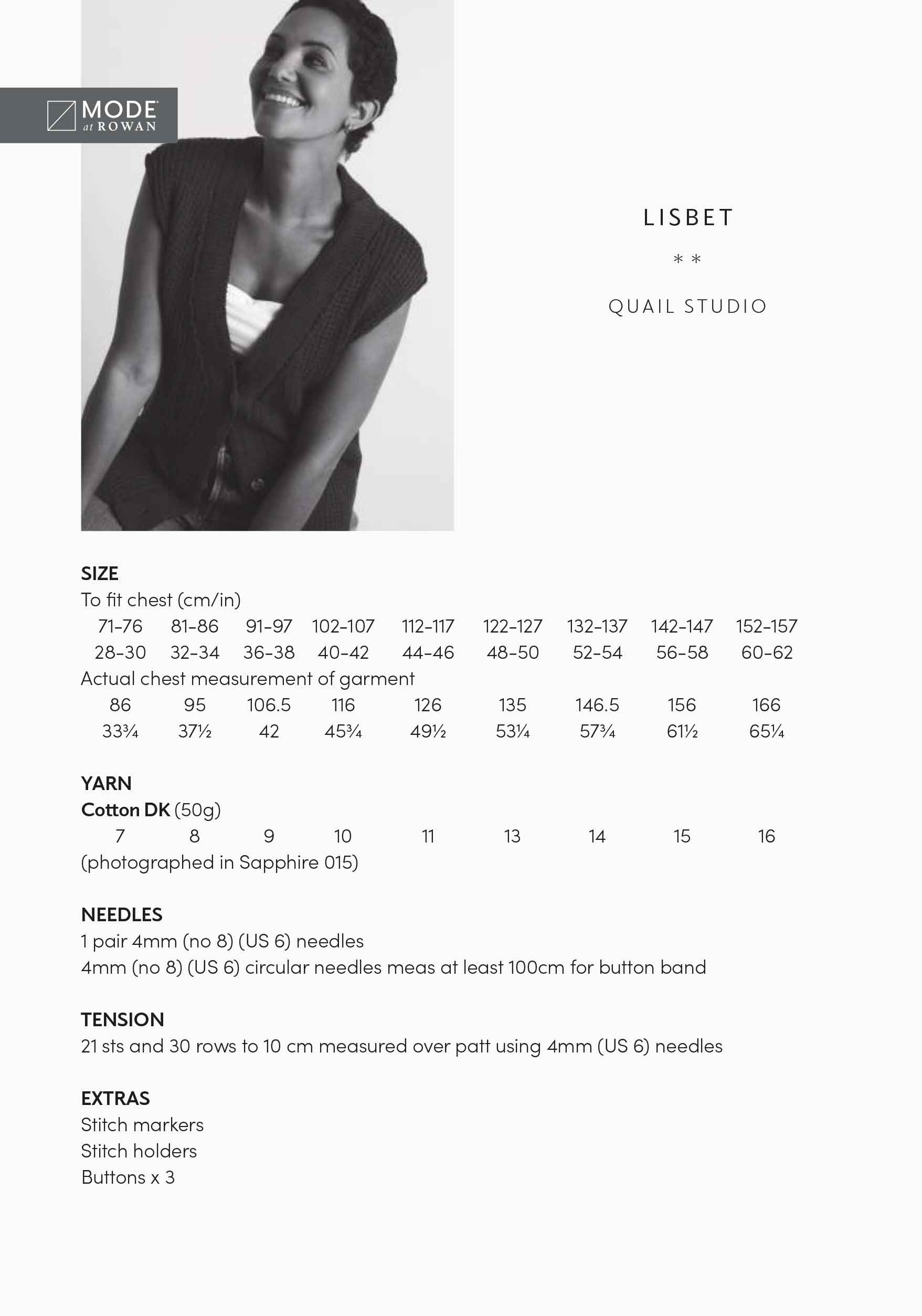 Lisbet in Mode At Rowan Cotton Dk - MIP51-M - Image 2