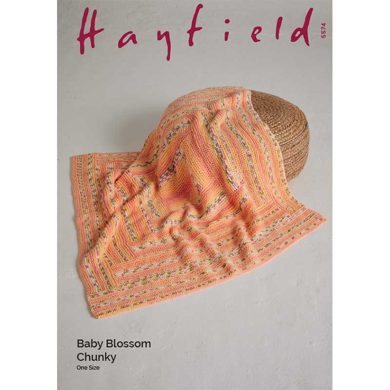 Little Buds Blanket in Hayfield Baby Blossom Chunky - Digital Version 5574