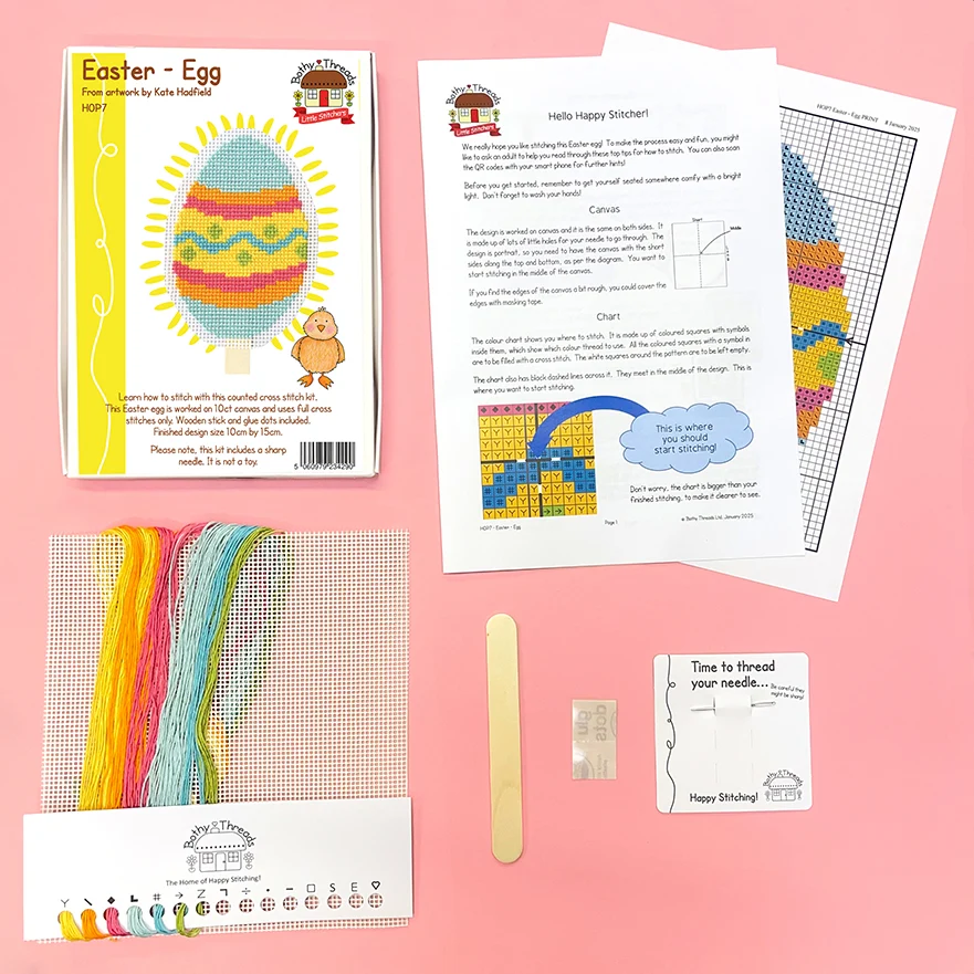 Little Stitchers Easter Egg - Bothy Threads Cross Stitch Kit - Image 2