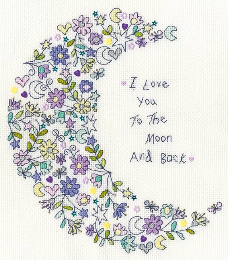 Love You To The Moon - Bothy Threads Cross Stitch Kit