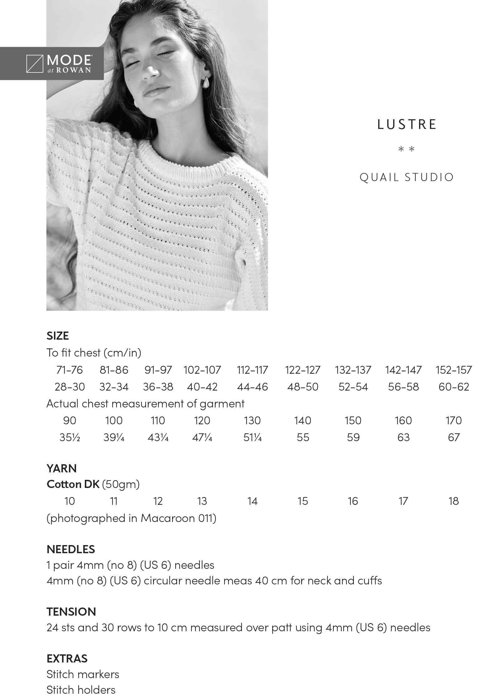 Lustre Top in Mode at Rowan Cotton Dk - MIP100 - Image 2