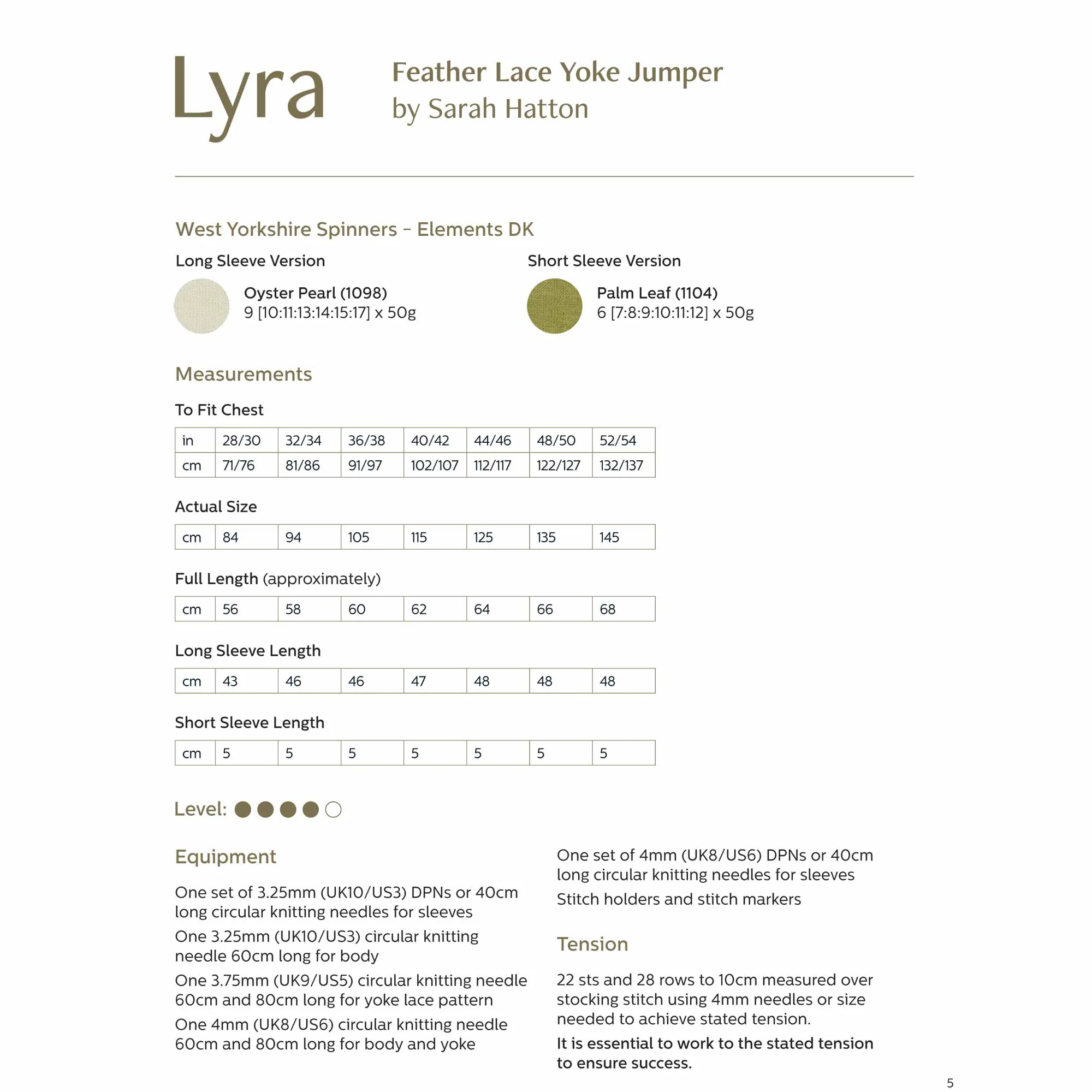 Lyra Jumper in West Yorkshire Spinners Elements Dk - Digital Pattern - Image 2
