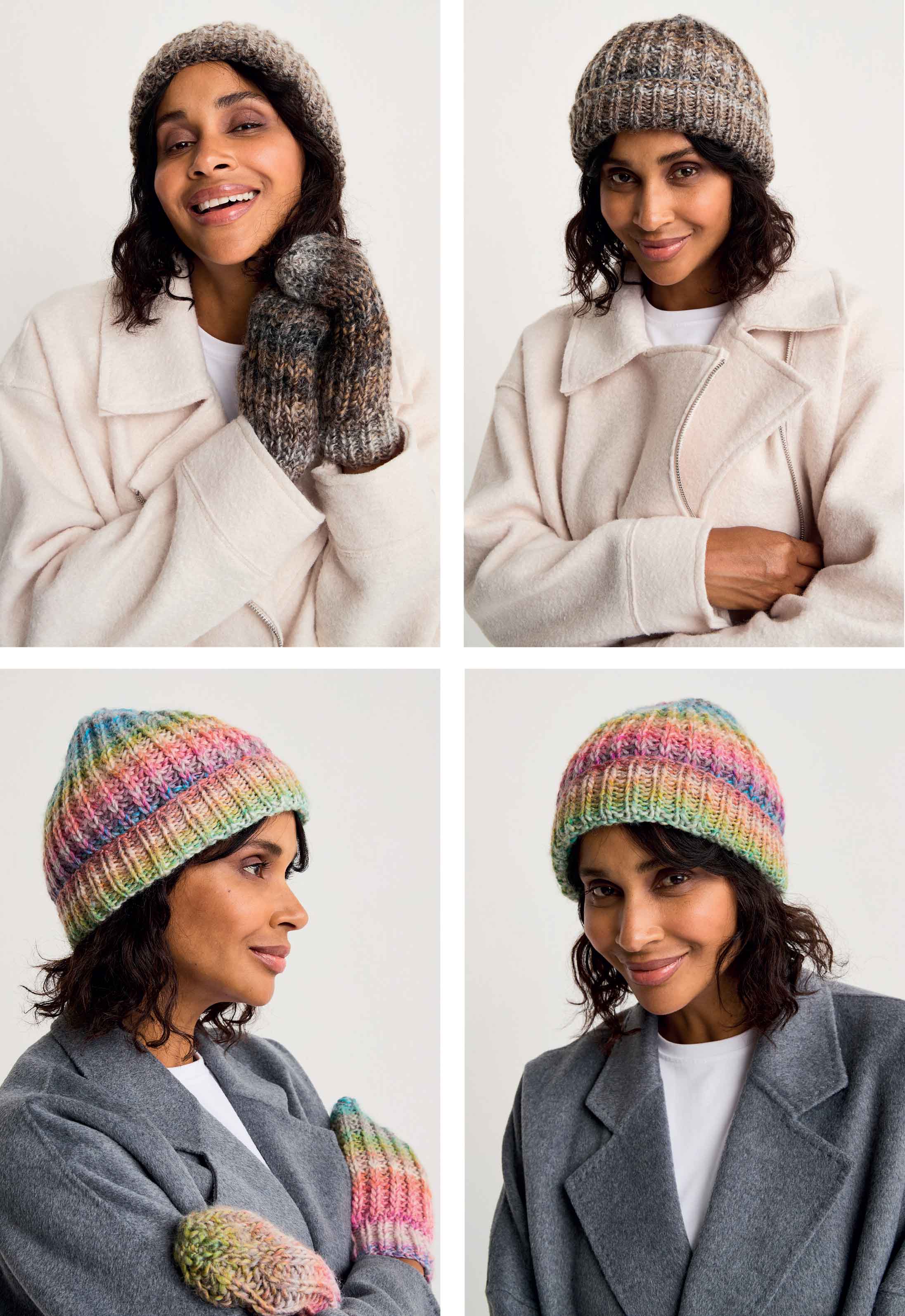 Marbled Hat & Mittens in Sirdar Jewelspun Chunky With Wool 10808 - Image 3