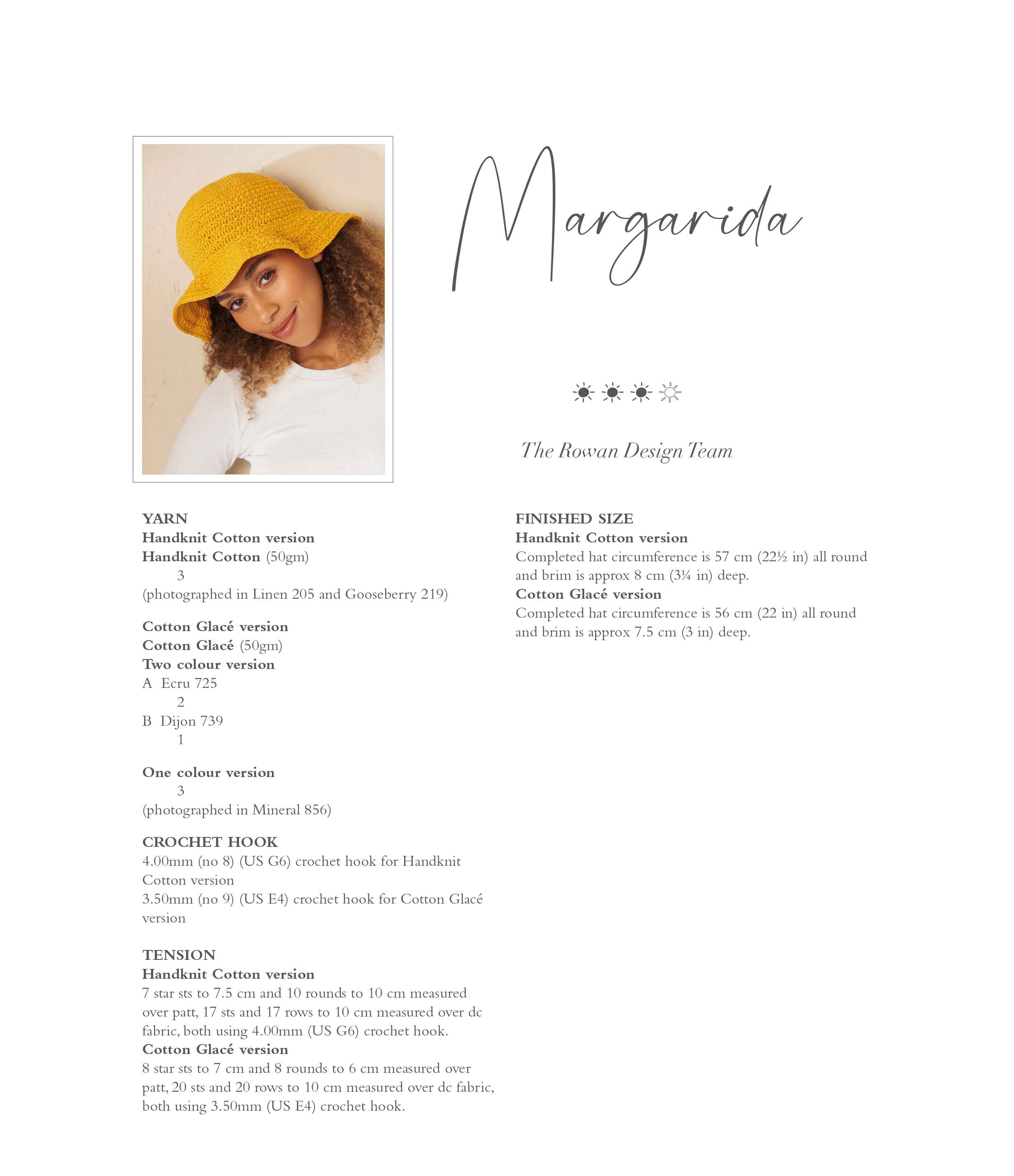 Margarida Hat B in Rowan Handknit Cotton- Digital Version ZB331-00010 - Image 2