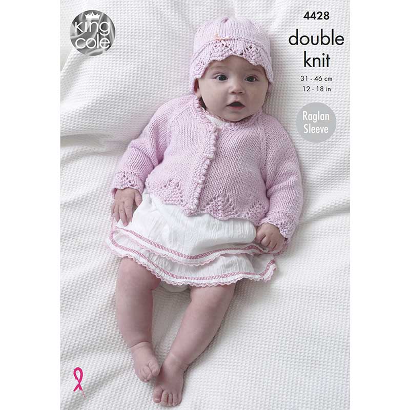 Matinee Coat, Cardigan, Jacket and Hats in King Cole Cottonsoft Dk - Digital Version 4428