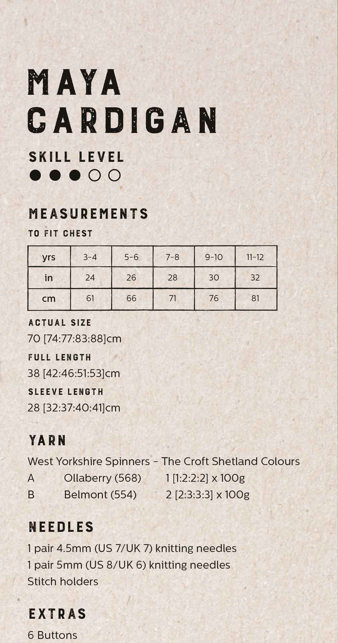 Maya Two-Tone Cardigan in West Yorkshire Spinners The Croft Aran - Digital Version DBP0075 - Image 2