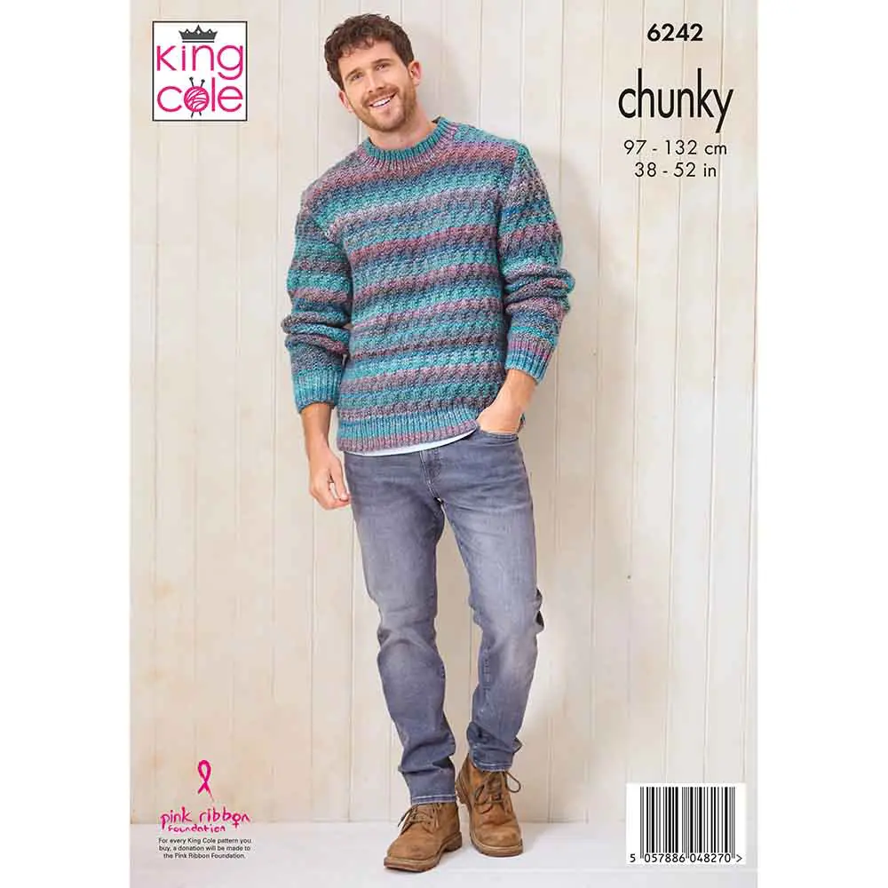 Mens's Sweaters in King Cole Cottagespun Chunky - Image 3