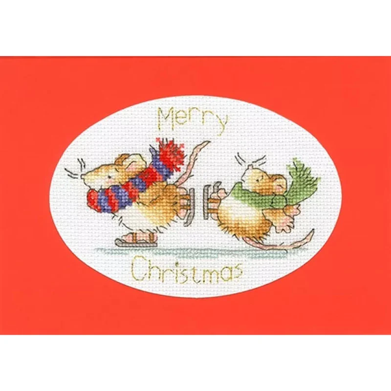 Mice on Ice - Bothy Threads Christmas Card Cross Stitch Kit