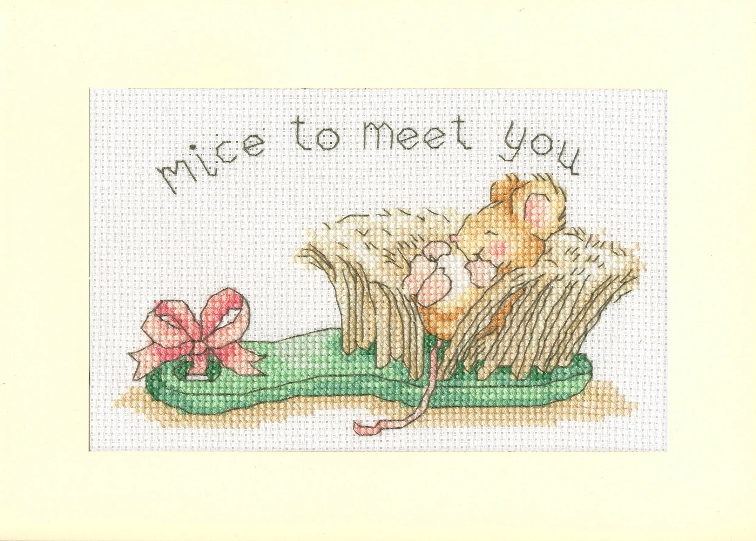 Mice To Meet You - Bothy Threads Greeting Card Cross Stitch Kit