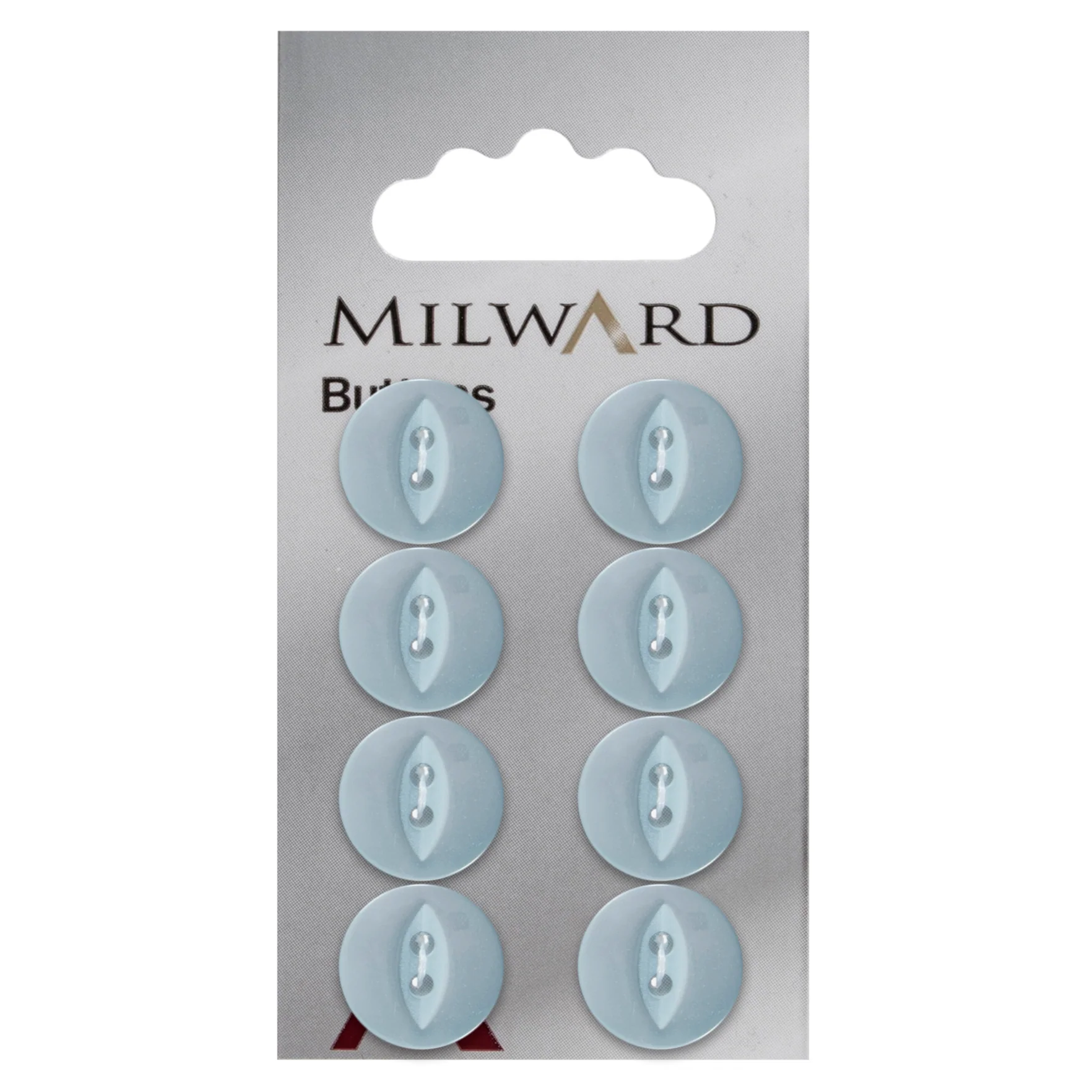 Milward Carded Buttons: 13mm - Pack of 8 - 00142