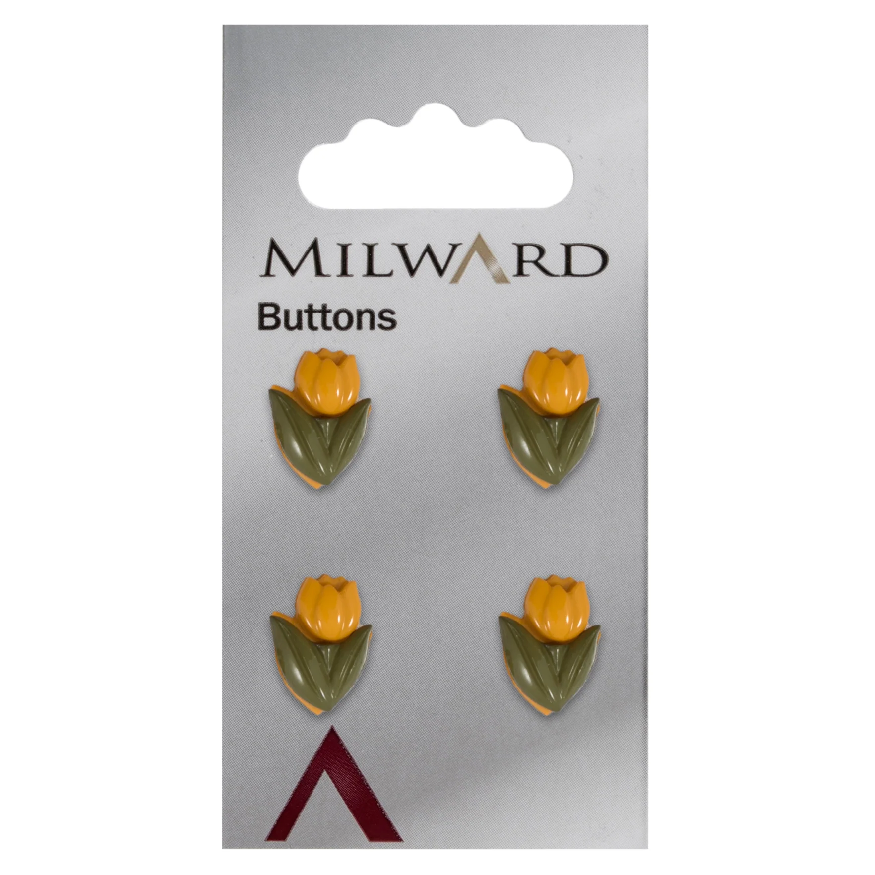 Milward Carded Buttons: 15mm - Pack of 4 - 00945