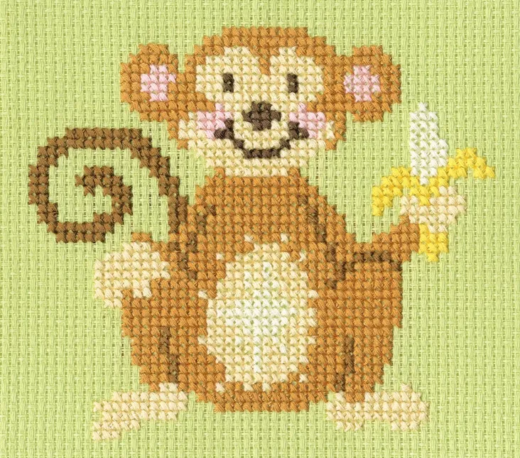 Monkey Madness - Bothy Threads Learn How To Cross Stitch Kit