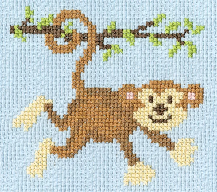 Monkey Mahem - Bothy Threads Learn How To Cross Stitch Kit