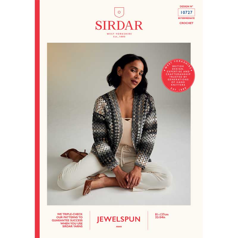 Moon & Stars Cardigan in Sirdar Jewelspun Aran - Digital Version 10727
