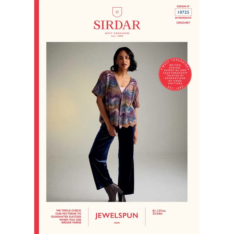 Moonlit Bloom Cardigan in Sirdar Jewelspun Aran