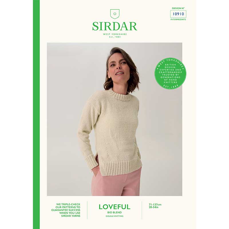 Mushroom Gill Hem Sweater in Sirdar Loveful Bio Blend Dk - Digital Version 10910