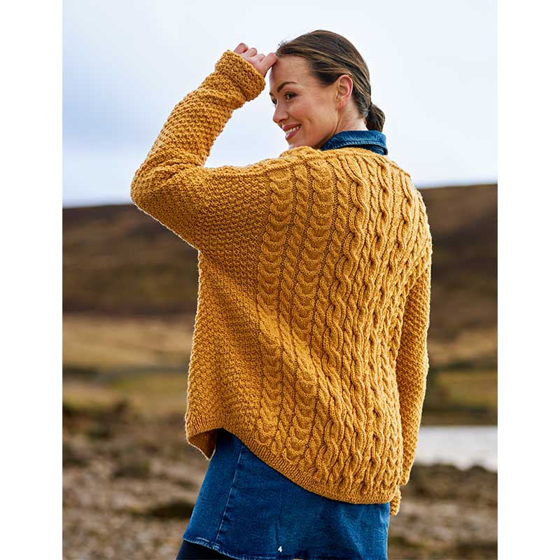Nessa Womens Cabled Coatigan in West Yorkshire Spinners The Croft Aran - Digital Version DBP0284 - Image 3