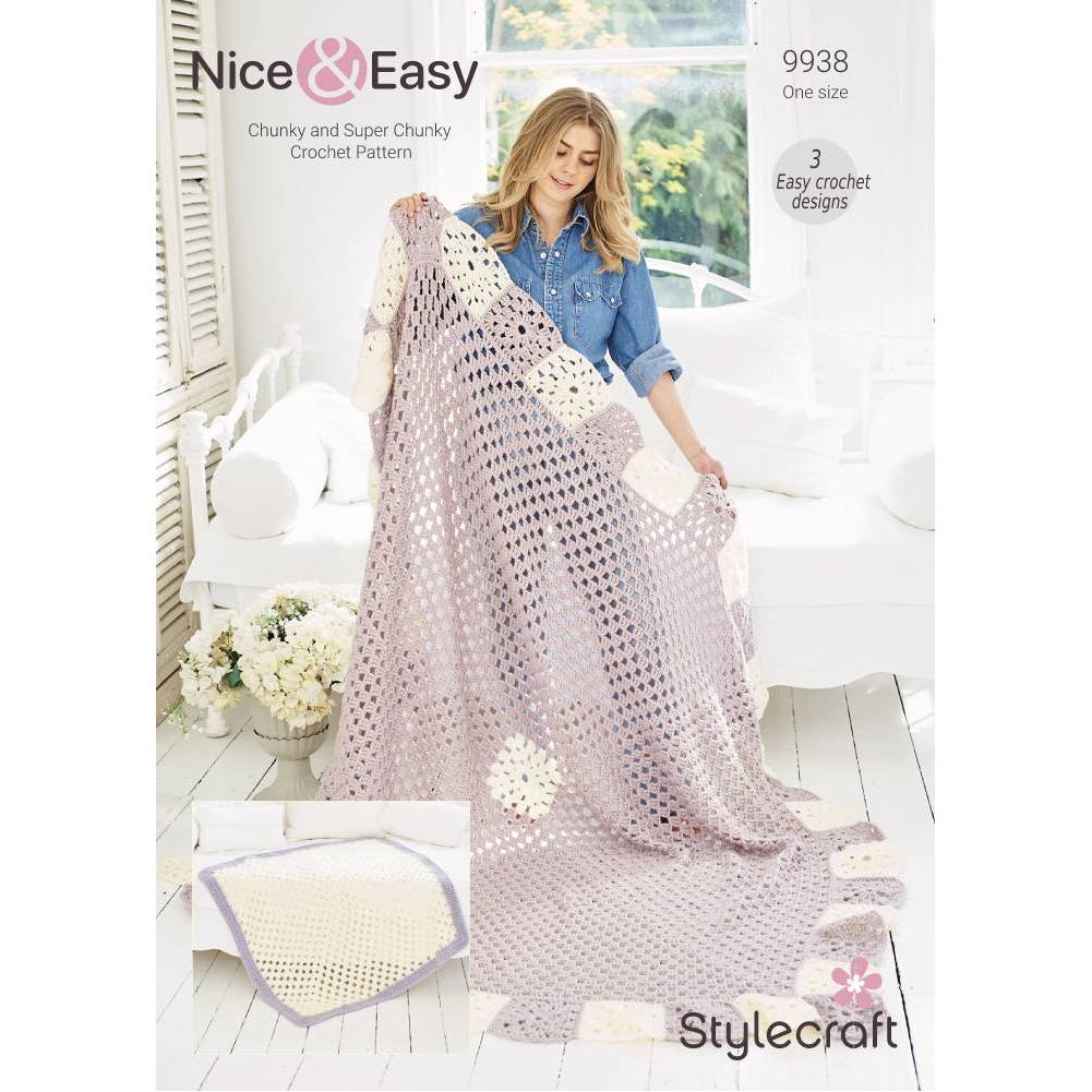 Nice and Easy - Crochet Blankets in Stylecraft Special XL Tweed, Special XL & Special Chunky - Digital Version 9938