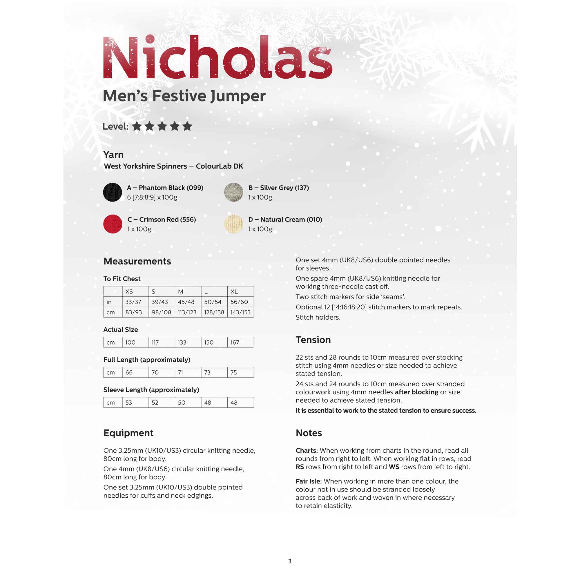 Nicholas Men's Festive Jumper in West Yorkshire Spinners ColourLab - Digital Version DPB0188 - Image 2