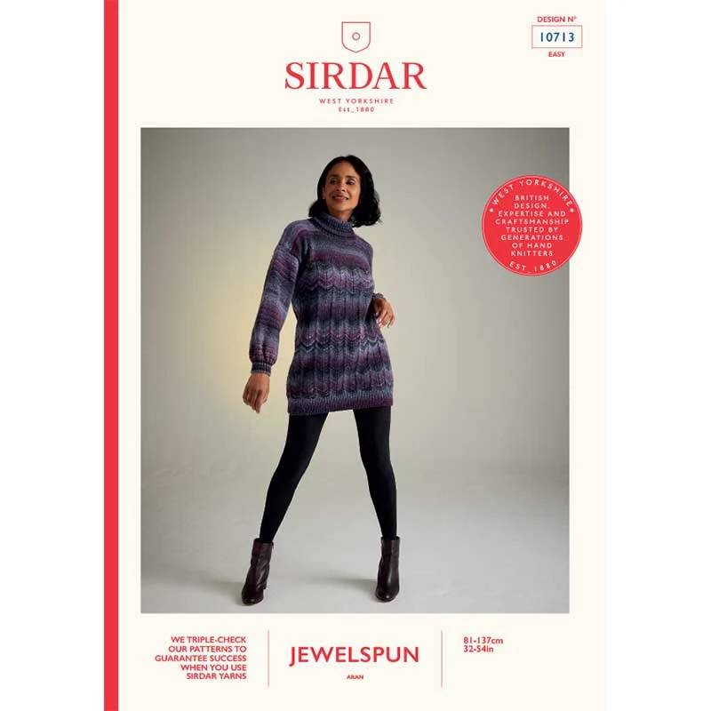 Night Blooming Roll Neck in Sirdar Jewelspun Aran