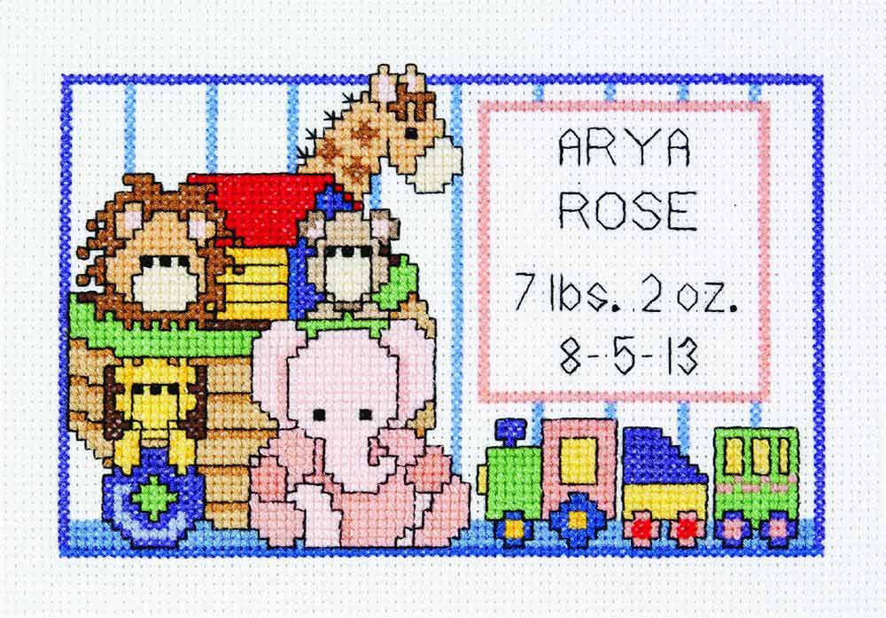 Noah's Ark Birth Sampler