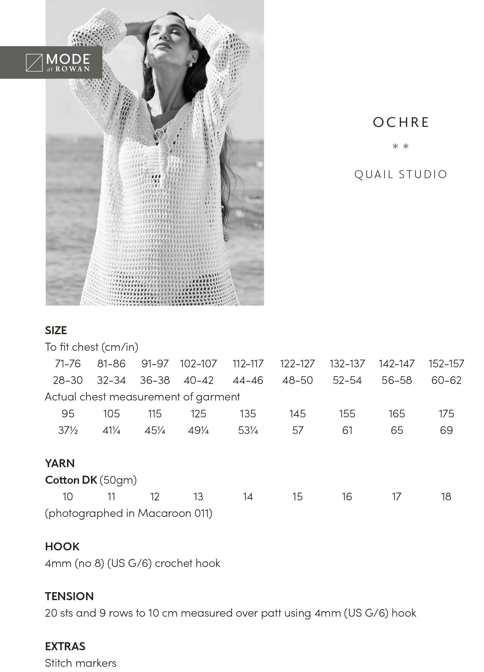 Ochre Crochet Sweater in Mode at Rowan Cotton Dk - MIP102 - Image 2