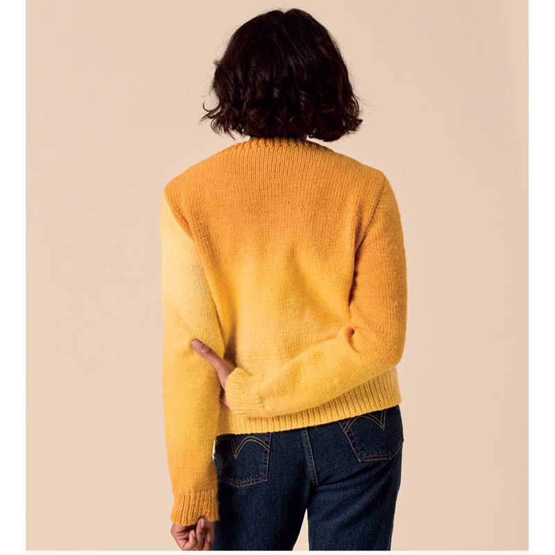 Off-set Ombre Cardigan in Sirdar Jewelspun Ombre Aran - 10924 - Image 3