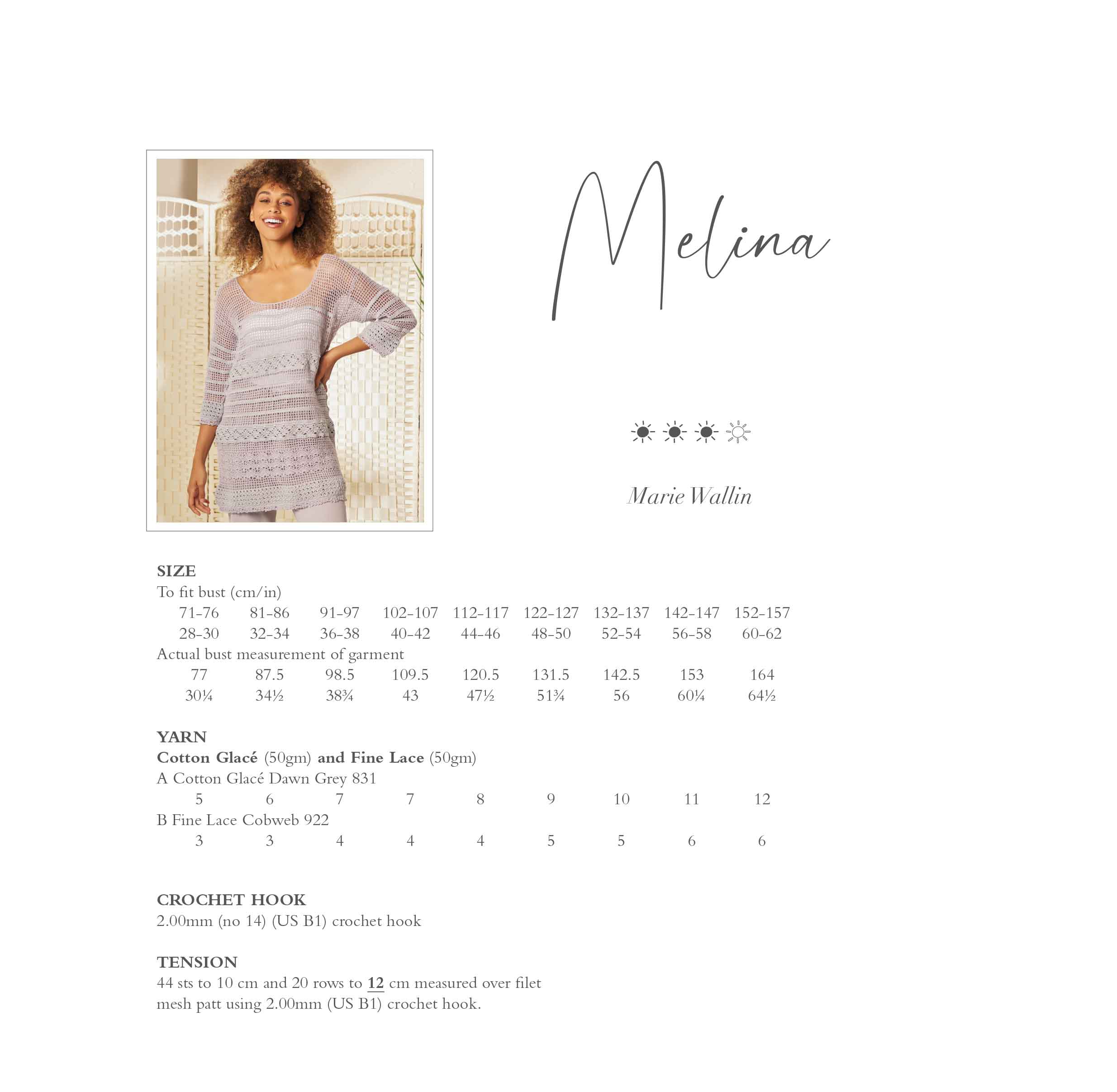 Melina in Rowan Cotton Glace- Digital Version ZB331-00011 - Image 2