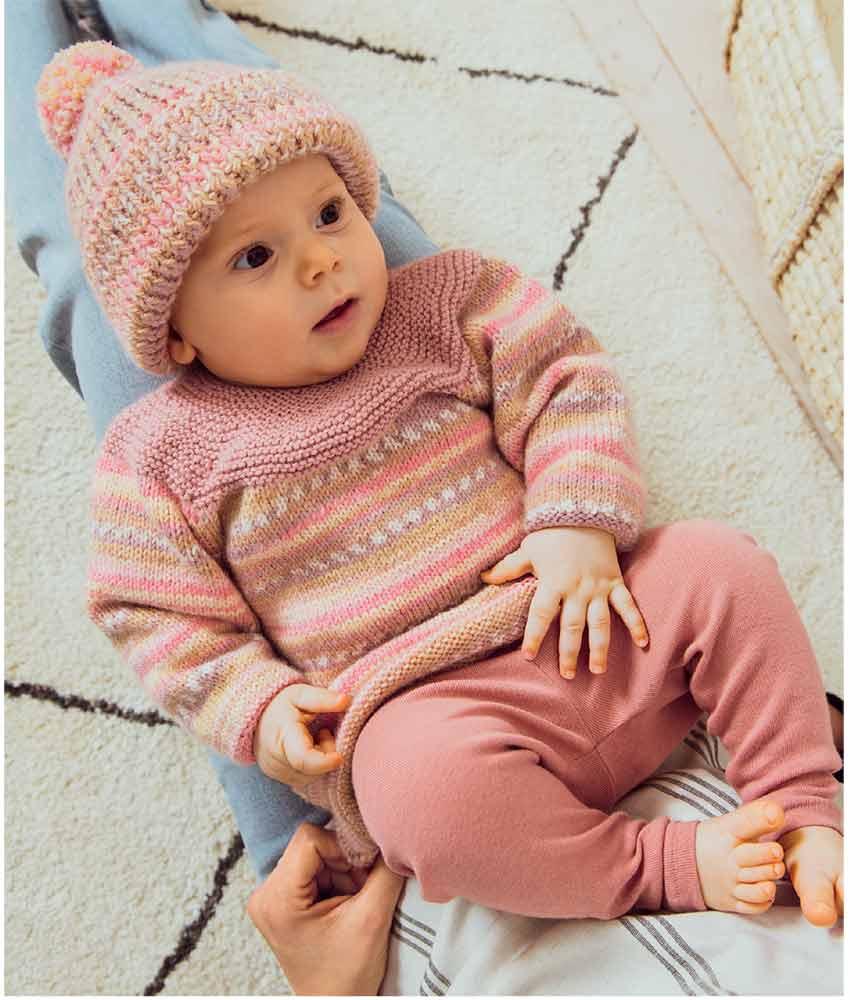 Onesie, Dress and Hat in Baby Dream Uni DK