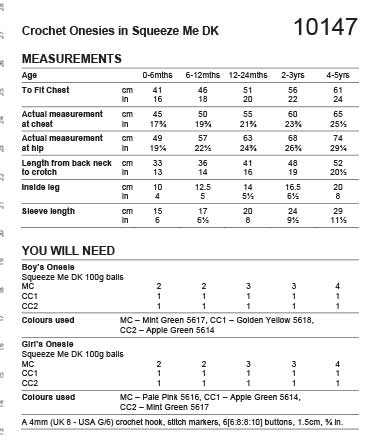 Onesies in Stylecraft Squeeze Me Dk - Digital Version 10147 - Image 2