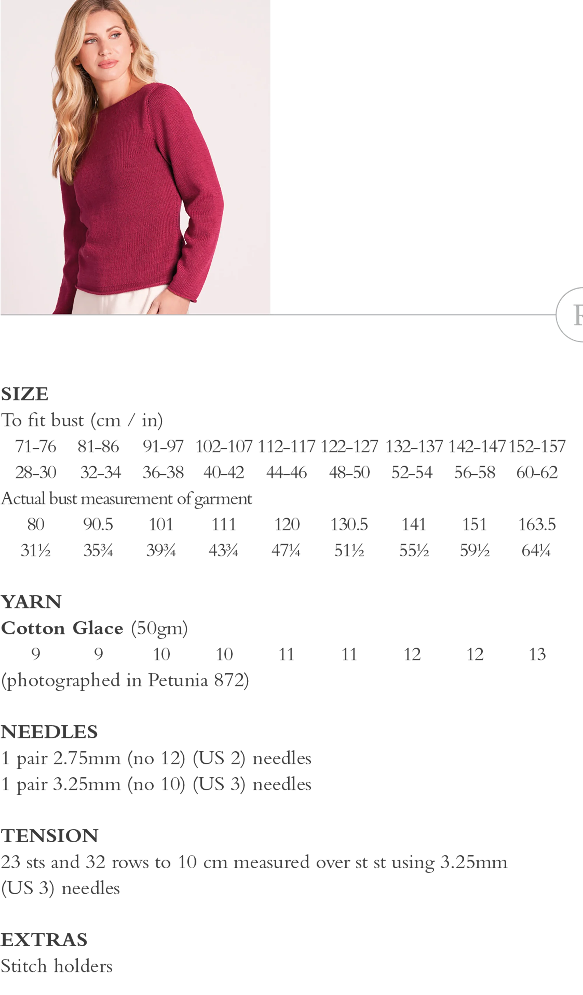 Orchid Sweater in Rowan Cotton Glace - Digital Version ZB333-00008 - Image 2