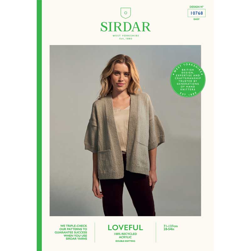 Ozone Jacket in Sirdar Loveful Dk 100% Recycled - Digital Version 10768