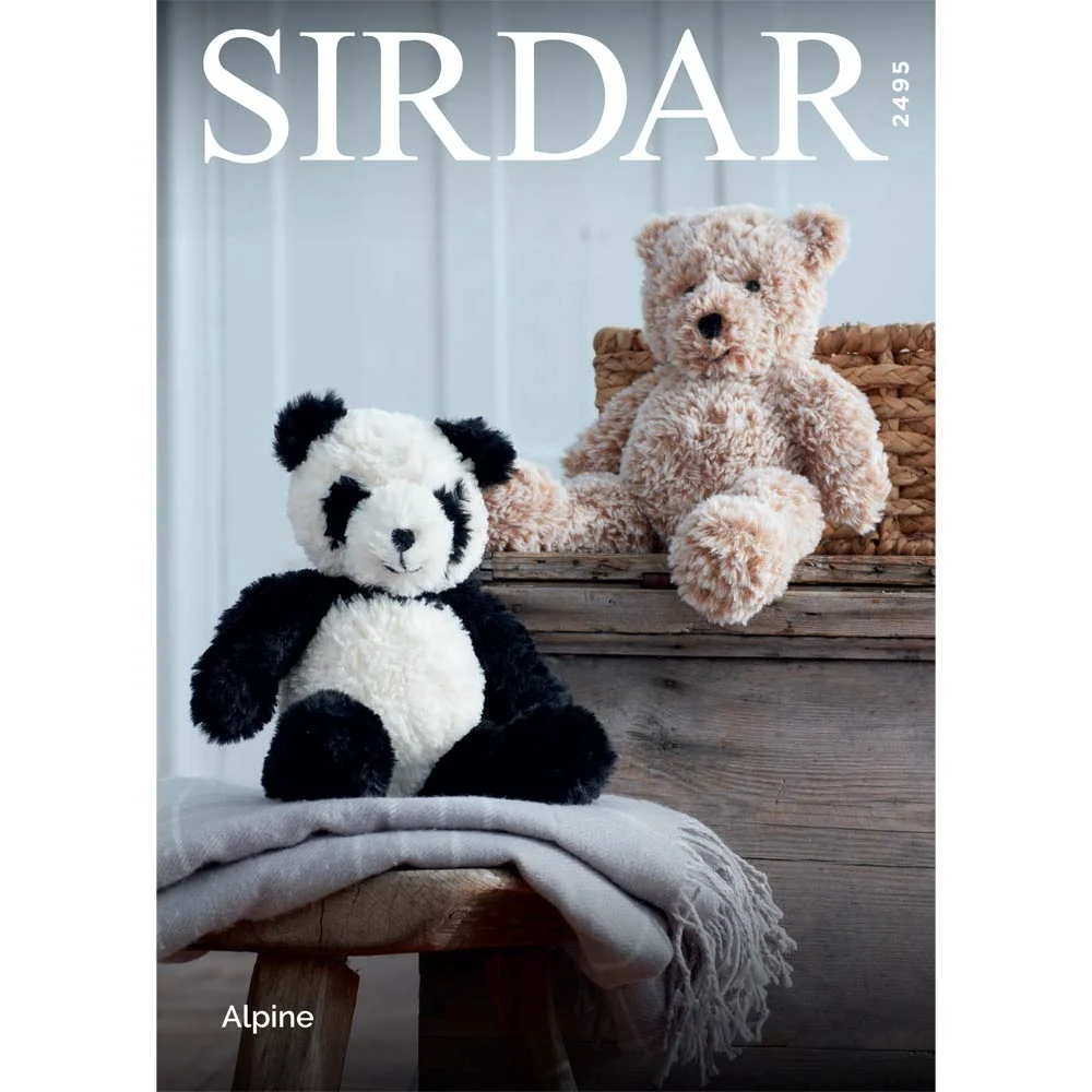 Panda and Teddy Bear in Sirdar Alpine