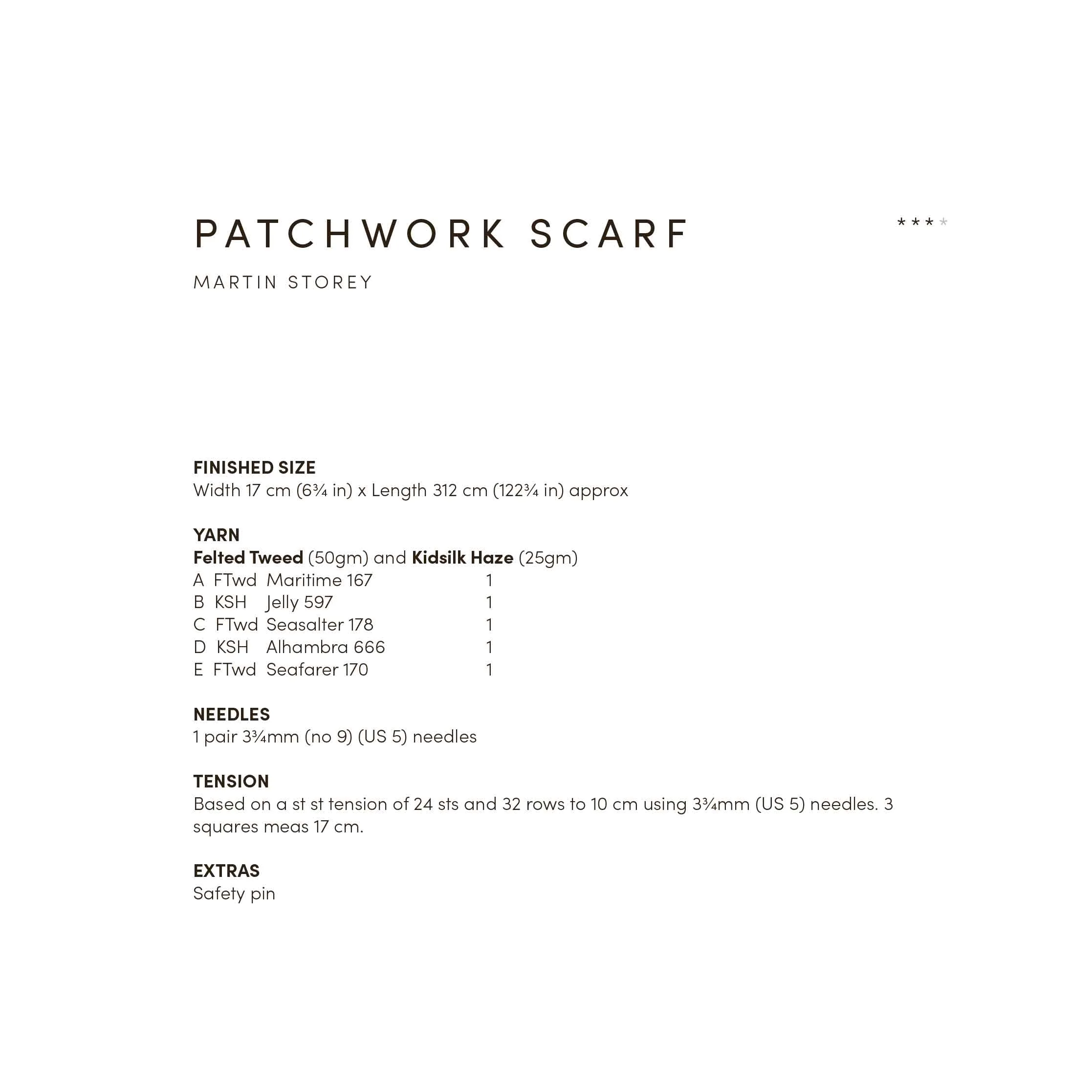 Patchwork Scarf in Rowan Kidsilk Haze and Felted Tweed - Digital Version RTP009-0008 - Image 2